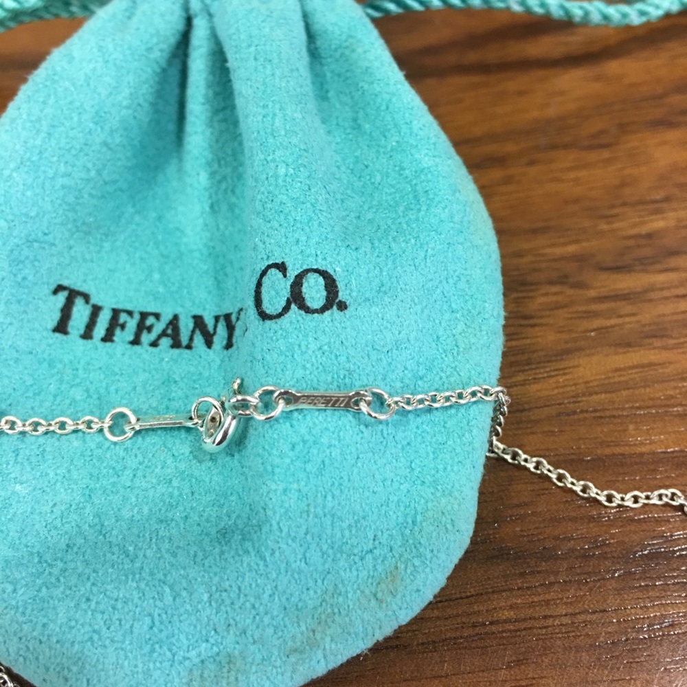 Auth. Tiffany & Co. Silver 3 Open Heart Necklace - Picture 6 of 7